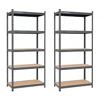 Amazon｜KIZAI スチールラック 5段 幅90cm/60cm 奥行40cm 高さ180cm