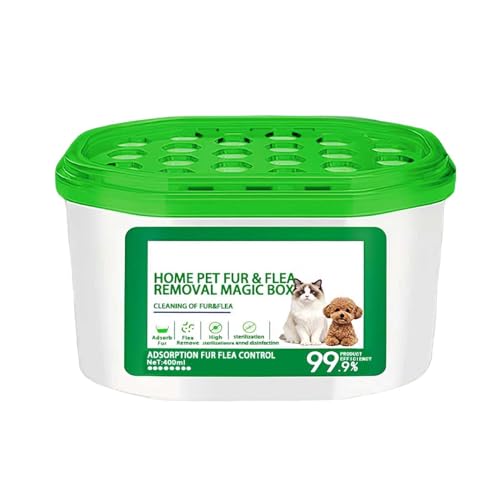 Caja de olores para mascotas, limpiador de aire fresco, colector de polvo de microfibra, sistema de purificación de 360 grados, uso doméstico y dormitorio, control de área de mascotas, mejora de