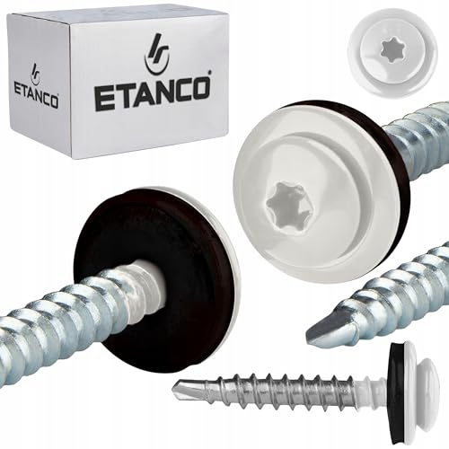 Vis auto-perceuses avec rondelle étanche EPDM ETANCO 4,8 x 35 mm en lot de 250