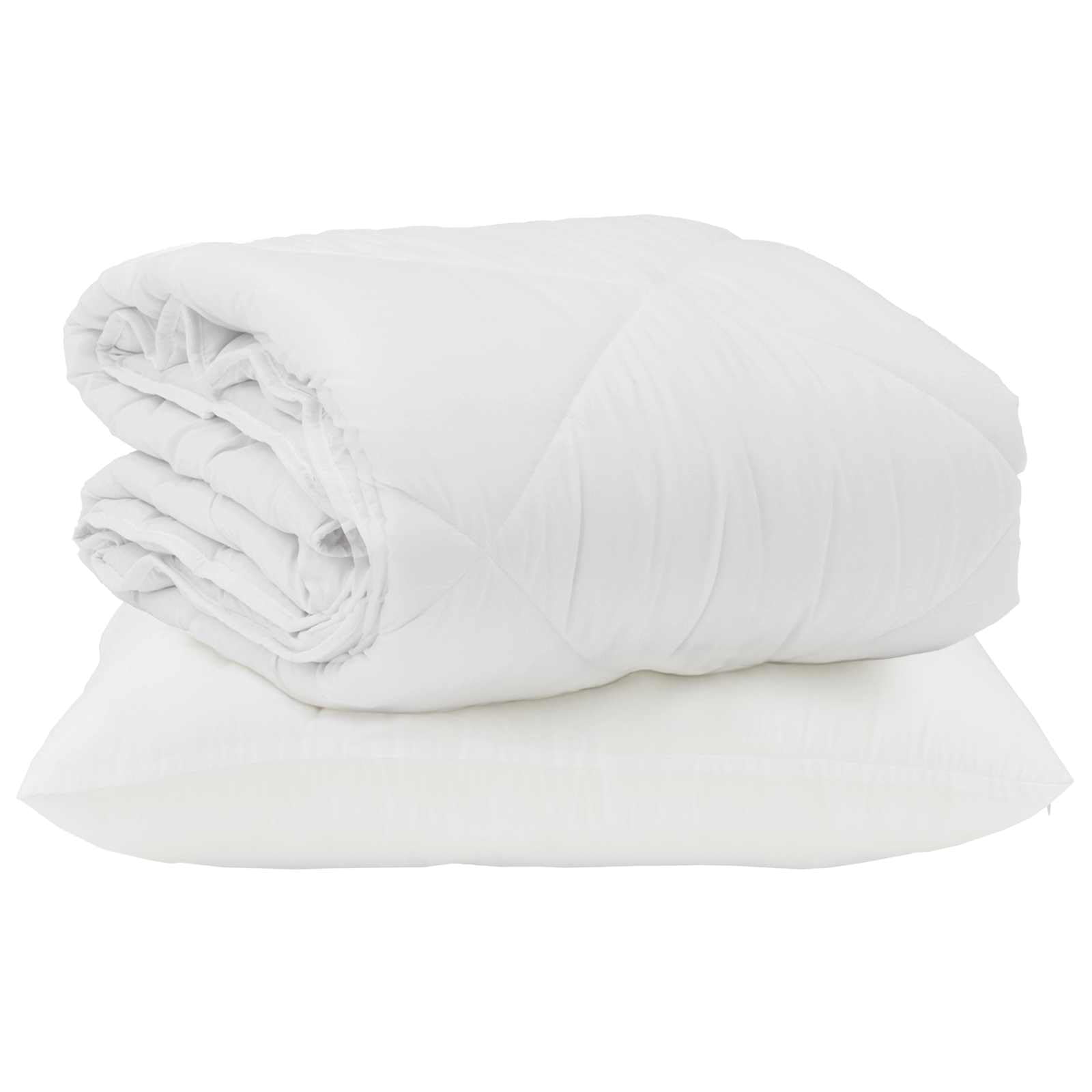 Generico Duvet Estivo con Cuscino 2 PCS Bianco Microfibra,Casa e Giardino,Biancheria,Lenzuola e Coperte,Bianco,3.84 kg,3376459