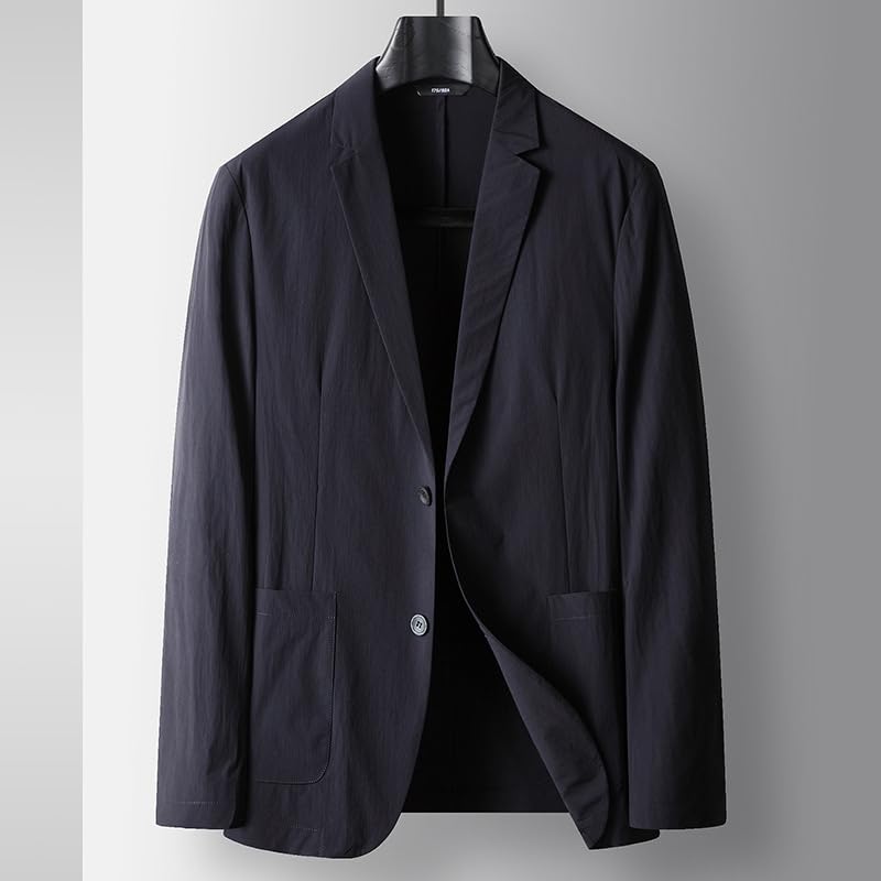 Men's Spring Fall Solid Color Business Casual Suit Jacket Mid-Aged Young4