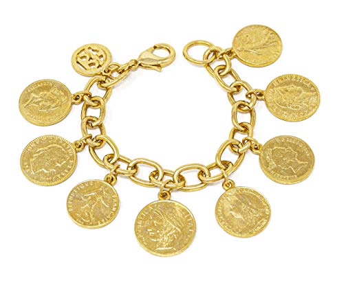 24k Gold Plated "Moroccan" Coin Vintage Bohemian Statement Jewelry Collection
