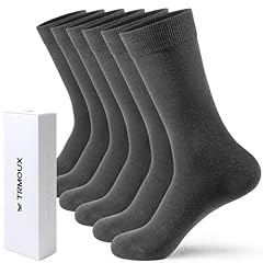 6 Pairs, Solid, Grey