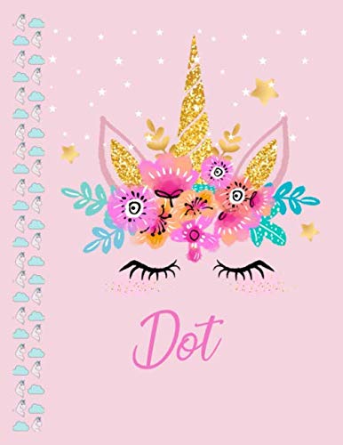 Dot: Dot Personalized Name SketchBook Drawing Paper Sheet Notebook without Line Journal with Name on Cover 109 Marble Size 8.5inch x 11inch Girl Boy ... Birthday Gift or Friendship Gift to Write in