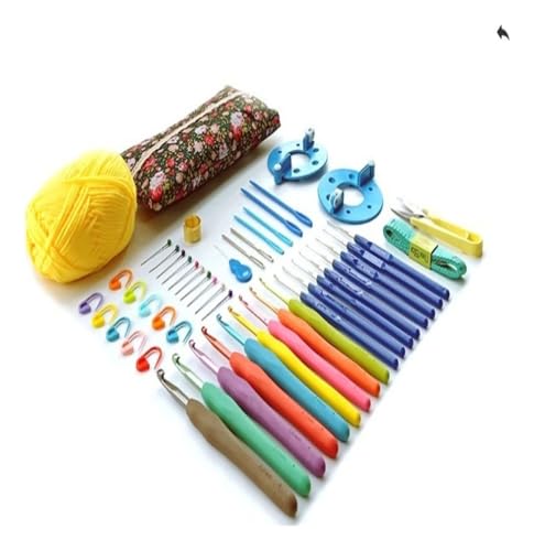 Kit-Premium Crochê Amigurumi 16 Agulhas Com Estojo e Acessórios - Oferece Todas as Ferramentas e Acessórios Necessários para Realizar Projetos Criativos com Precisão e Conforto