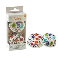 Decora 0339908 Muffinförmchen Monster Ø 50 x 32 mm, zum Backen, Präsentieren und Verschenken, hitzebeständig bis 220°, in praktischer Blisterverpackung