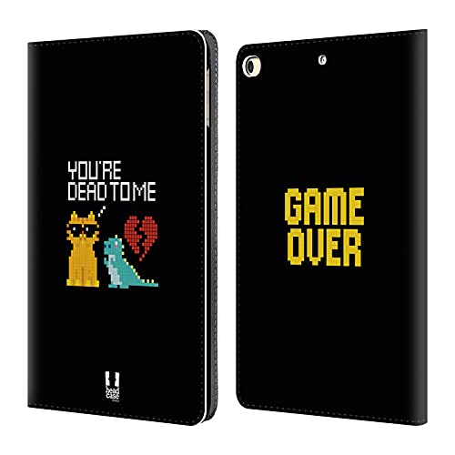Étui portefeuille en cuir Head Case Designs pour Apple iPad 9.7 2017 et 2018 avec motif Fin du Jeu