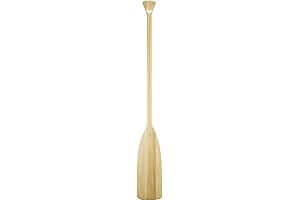 Attwood Premium 4-Foot Wood Canoe Paddle with Ergonomic Grip and Protective Finish