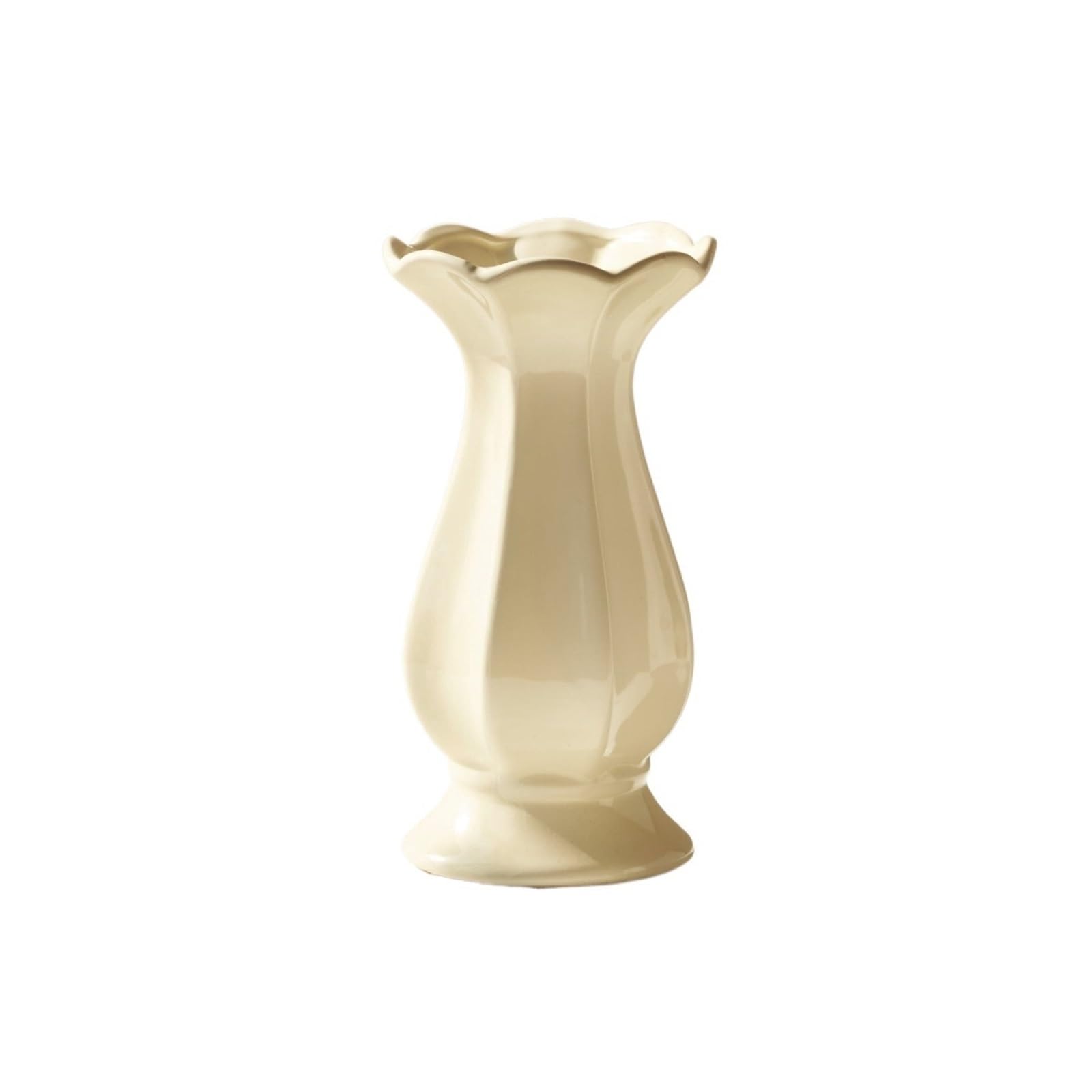 Vase for Home Decor Vintage Ceramic Vase Creative Wave Shaped Home Decoration Ornament Living Room Flower Planter Vases(Small)