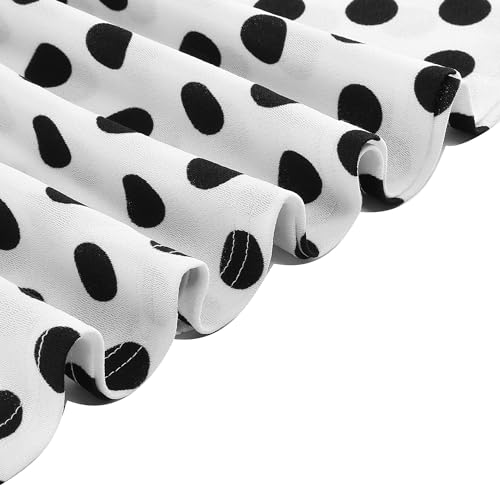 Wellwits Women's Bow Waist Swing Polka Dots Vintage Skirt4