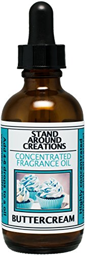 Concentrated Fragrance Oil - Buttercream - A Rich Blend of Fresh churned Butter, Sugar, and Creamy Vanilla Bean. Infused w/Essential Oils.(2 fl.oz.)