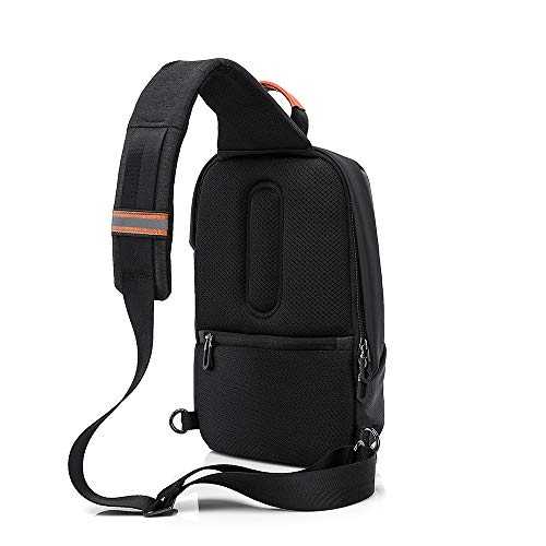 Image of MOCA Tangcool Sling Bag Chest Shoulder Backpack Crossbody Bag with USB Charging Port for Travel, Hiking, Cycling.