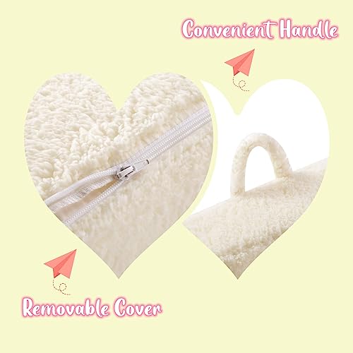 MOMCAYWEX Kids Snuggly-Soft Sherpa Chair, Cuddly Toddler Foam Chair for Boys and Girls, Cream