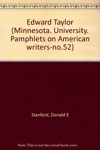 Edward Taylor (Twayne's United States Authors S... 0805775218 Book Cover