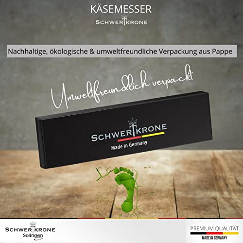 Foto von Schwertkrone Premium Käsemesser aus Solingen mit Edelstahlklinge und Kunststoffgriff, 25,5cm - Käseschneider ideal für jeden Käsetyp