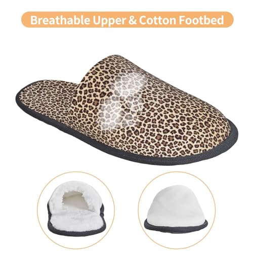 Leopard Print-2 Print House Slippers For Women And Men,Soft Slippers With Memory Foam,Non-Slip Indoor Home Shoes3