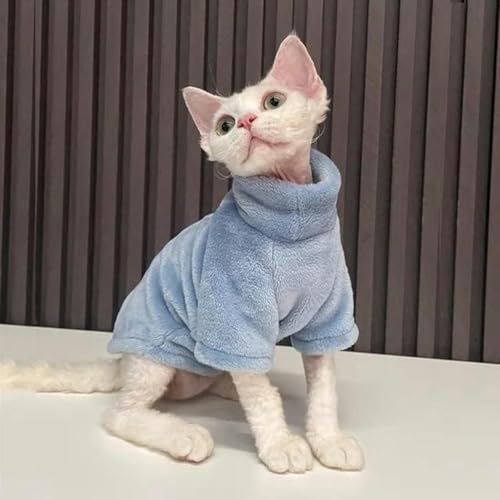 Winter Cat Clothes For Sphinx Warm Hoodies Pets Thicken Coat Kittens Costumes Chihuahua Autumn Double-sided Plus Velvet-M - Image 4