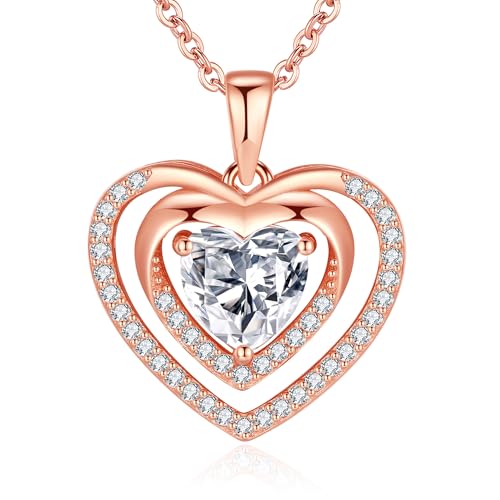 Collier Cœur Argent Cadeau Saint-Valentin et Anniversaire pour Femme
