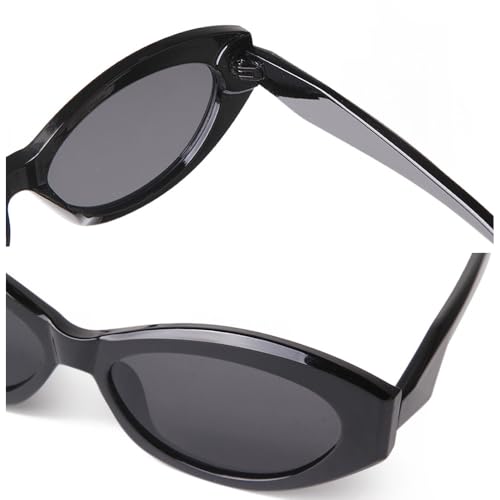 Lunettes de soleil rétro ovales légères et compactes pour une protection UV400 mode