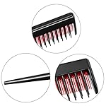 Leinuosen 3 Pcs Triple Teasing Comb for Women Hair Styling Rat Tail Tool Tease Layers Pintail Comb for Thick Fine Hair Backcombing Volume Structure(Black and Red) - Image 4