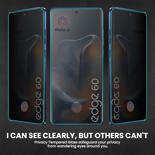 Image of FIRST MART UV Privacy Tempered Glass for Motorola Edge 60 | Anti-Spy 9H Curved Screen Protector, Edge-to-Edge, Case-Friendly | 1 Pack