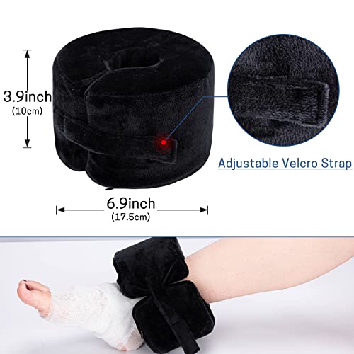Image of SWISSELITE Foot Elevation Pillow Ankle Heel Protector Wedge Foot Support Cushion Anti-Bedsore Zipper Removable Cover Sleeping Rest - Nursing Cushion for Recovery