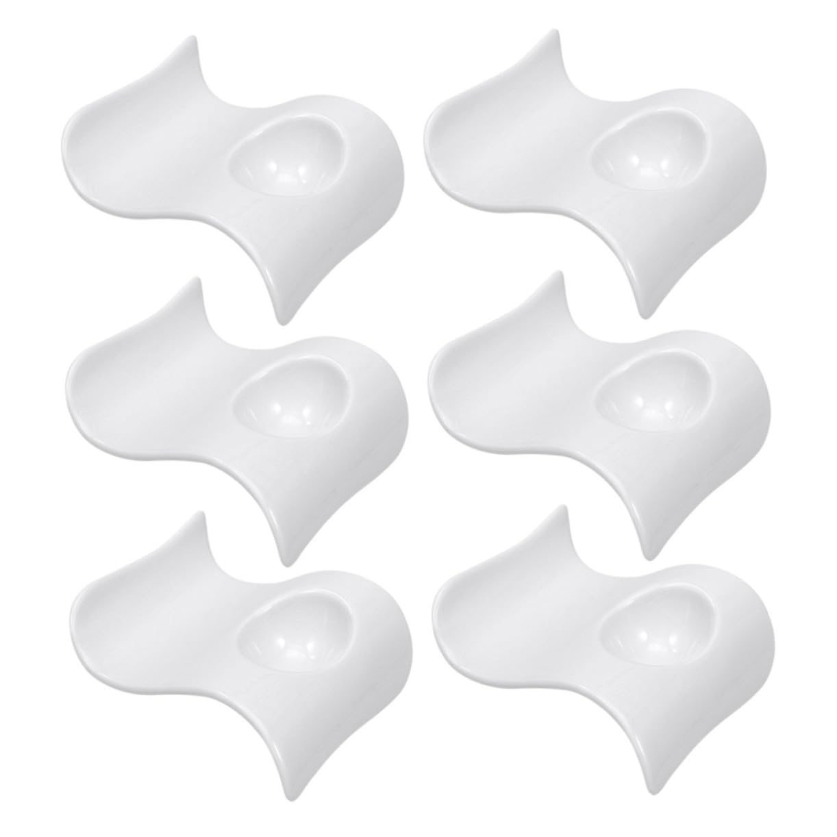 UKCOCO 6 Coquetiers en Céramique Blanc pour Servir Mini Apéritifs, Faciles à Nettoyer, Lot de 6 Pièces Design Moderne et Élégant