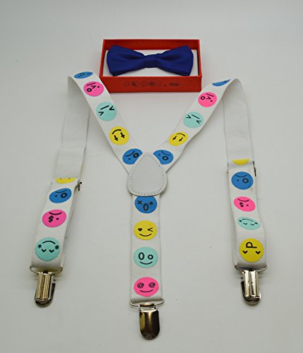 Cute Suspender and Royal Blue Bow Tie for Toddler Baby Boys Girls Child