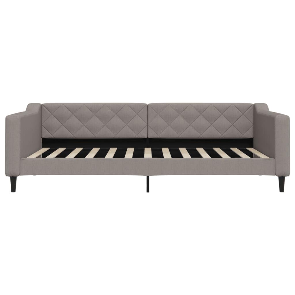 Brokky 354169 Letto da Giorno Tortora 100x200 cm in Tessuto Divano Letto,Giroletto, Singolo, Matrimoniale, Moderna