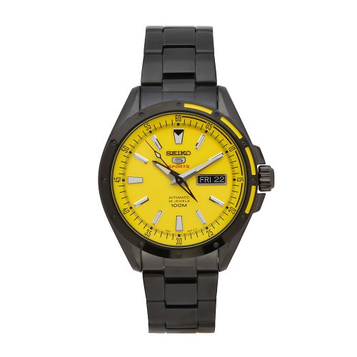 Image of Seiko Men's SRP159 Stainless Steel Analog with Yellow Dial Watch