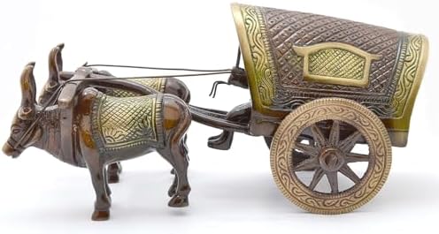 Brass Covered Village Bullock Cart Showpiece Brass Vintage Style ...