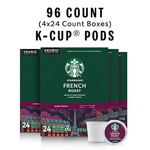 Starbucks K-Cup Coffee Pods—Dark Roast Coffee—French Roast For Keurig Brewers—100% Arabica—4 Boxes (96 Pods Total) #TOP1