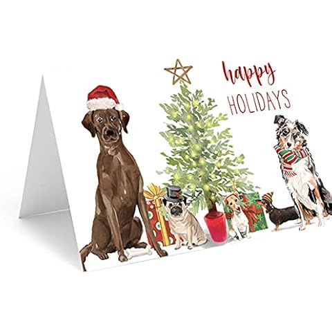 Red Door Inspirations Dog Holiday Christmas Cards, 20 card and envelopes (Dog Holiday Christmas Card) Cover