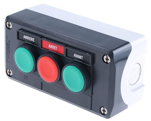 Boîtier industriel à 3 boutons de commande haut de gamme avec signalétique de précision