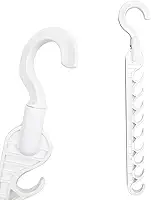 Cabide Extensor 9 Ganchos Articulado Giratório Vertical 35,5cm Organizador de Roupas Closet