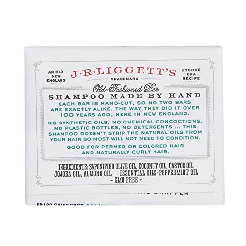 J·r·liggett's All-Natural Shampoo Bars - Original, Tea Tree & Hemp Oil, Jojoba & Peppermint Nourishes Follicles With Antioxidants And Vitamins - No Sulfate, Set Of Three, 3.5 Ounce Bars #TOP6