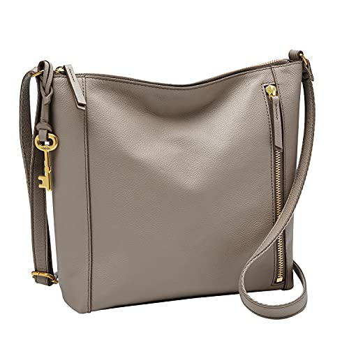 Fossil Women's Tara Leather Crossbody Purse Handbag, Graystone Fossil Women's Tara Leather Crossbody Purse Handbag, Graystone