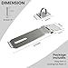 Alise Door Lock Hasp Latch, 5 inch SUS 304 Stainless Steel Safety Packlock Clasp Hasp Lock Latch with Fixing Screw for External Doors Window Cabinet Pet Cage, Brushed Nickel MS9-5B