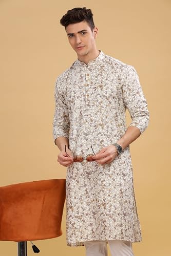 Image of BE ACTIVE Cotton Kurta for Men | Traditional and Classy Design | Indian Kurta | Full Sleeve Kurta