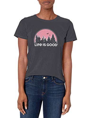 Life is Good Womens Crusher Outdoor Graphic T-Shirt, Jet Black, XX-Large