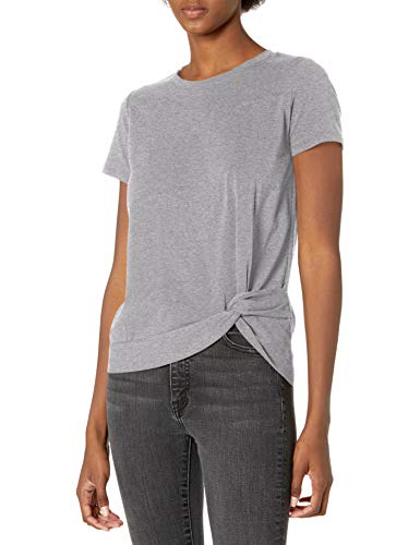 Nautica Women's Classic Fit Side Knot Top T-Shirt, Stormy Grey Heather, X-Large