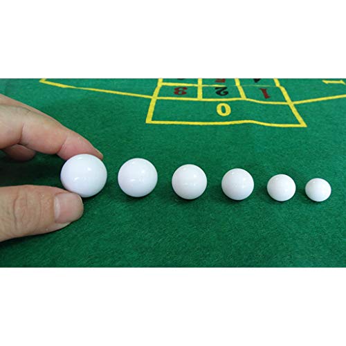 S-TROUBLE 5 Stück Russischer Roulette Ball Casino Roulette Spiel Ersatzball Acryl Weiß Ball 12/14/16/18/20/22mm