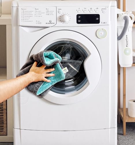 Image of SOFTSPUN Microfiber Cloth for Home 1600 GSM 40x60 cms 1 Pcs Aqua Blue & Grey Twisted Loop Super Absorbent Towel -Highly Absorbent Lint and Streak Free Multi Purpose Wash Cloth for Kitchen.