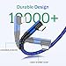 Besgoods C Charger Cable Fast Charging, [10ft+10ft] Right Angle USB A to USB C Cable Compatible with Samsung Galaxy S10/S9/S8, Note 8/9, A13/A12/A03s/A32, V40/V30/V35/G7, Pixel - Blue