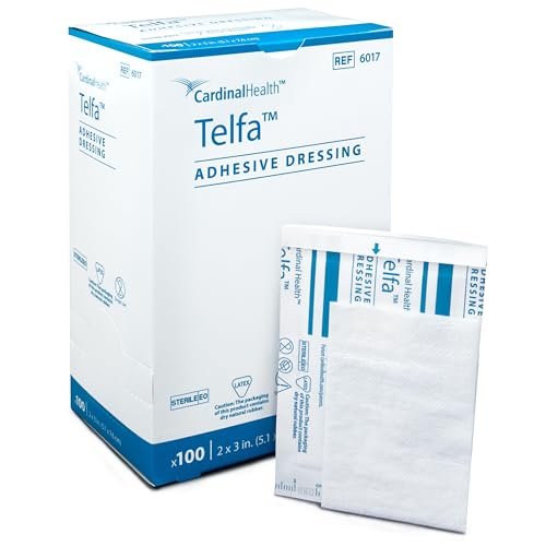 Covidien 6017 Telfa Adhesive Dressing Sterile 1s in Peel-Back Package 2 x 3 (Pack of 100)