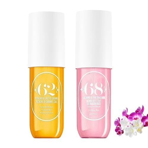 2 Piezas Body Spray Perfume para Mujer, Spray Corporal Afrutado, Niebla Fragancia para Cabello y Cuerpo, Body Splash Mujer, Perfume Fragancia Fresca y Duradera para Cabello y Cuerpo