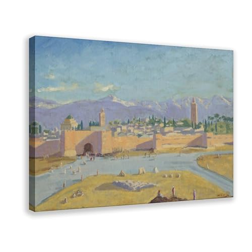 Impression sur toile mosquée Koutoubia Winston Churchill tableau décoration murale bureau