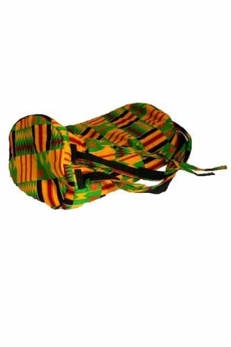 African Kente Cloth Djembe Drum Bag - 16x26 Extra Large - Thumbnail 3