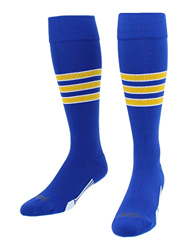 Image of Baseball & Softball Socks | USA Made Dugout Series Striped | Over the Calf | Sizing for Youth Boys, Girls, Men, & Women's