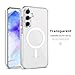 Lunivop for Samsung Galaxy A55 5G Case Hard [Compatible with Magsafe ] Yellowing Resistant Magnetic Cover Clear para A 55 6.6 inch Rugged Best Phone Cases Clear